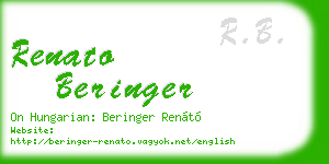 renato beringer business card